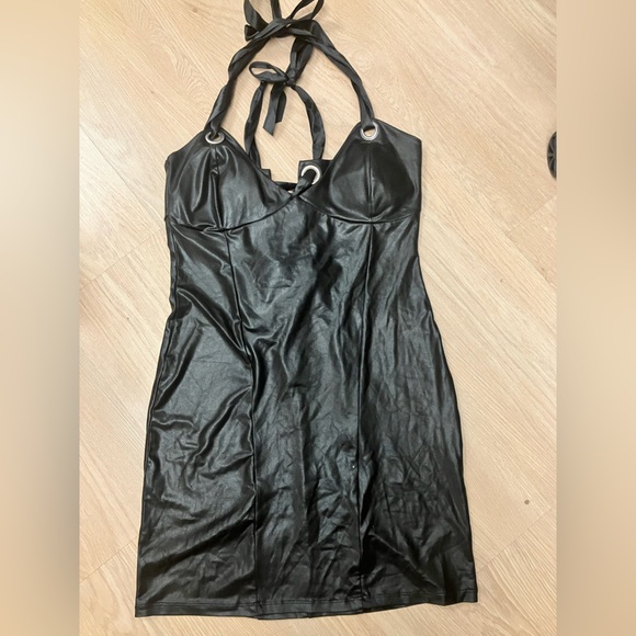 Gently used size large pleather dress - Picture 1 of 2